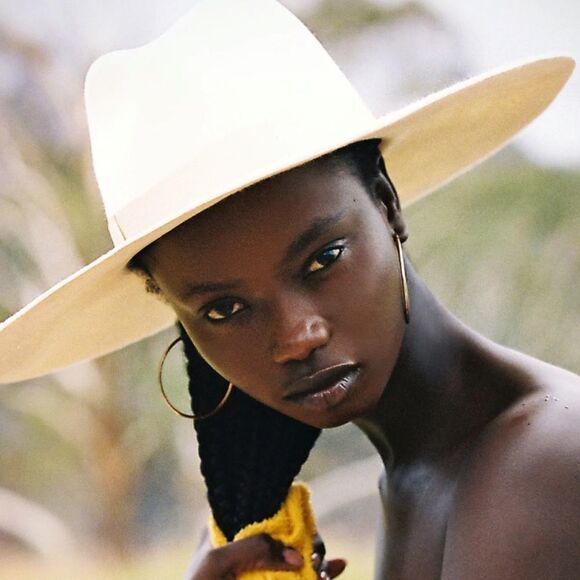 BHLDN x Lack of Color Montana Ivory Wide Brim Felt Hat Sz Medium NWT - Picture 3 of 8